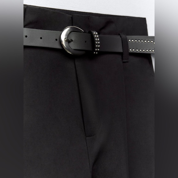 Zara belted paper bag pants NWT size L - Picture 12 of 13